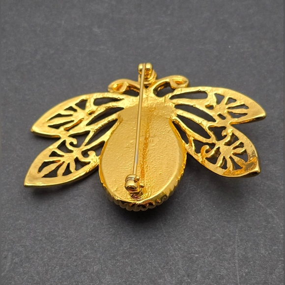 Avon Gold and Pearl Insect Brooch - Picture 8 of 11